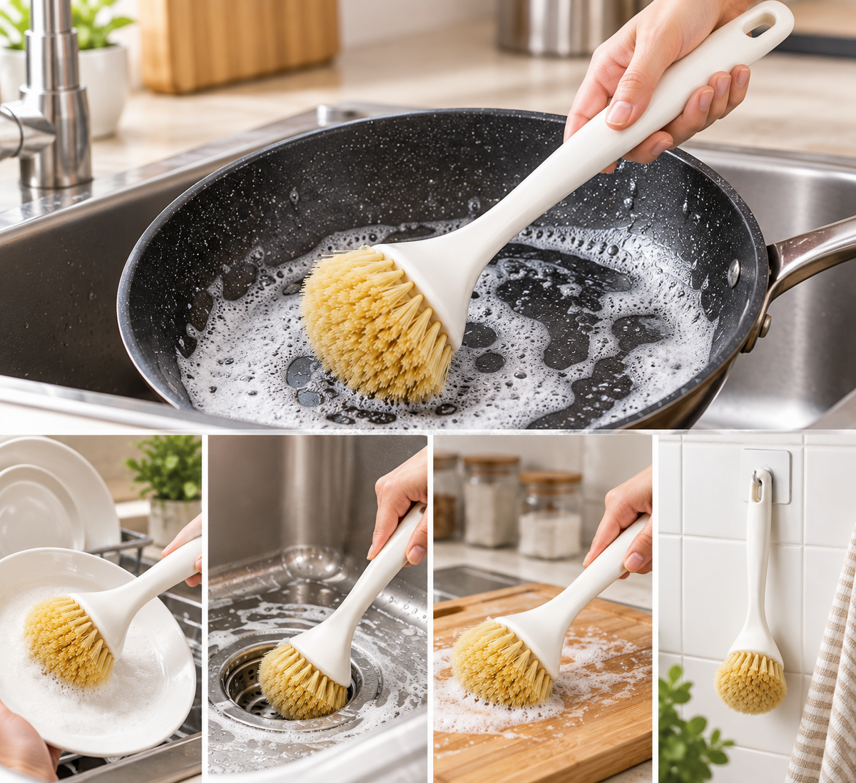 Multi-Purpose Kitchen Pot & Pan Cleaning Brush