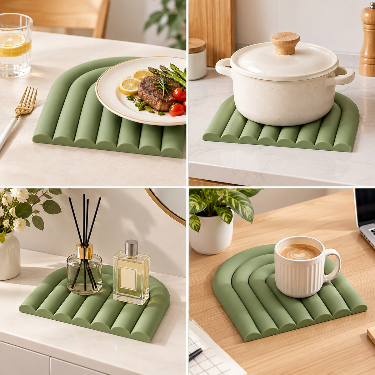Rainbow Silicone Trivet Mat