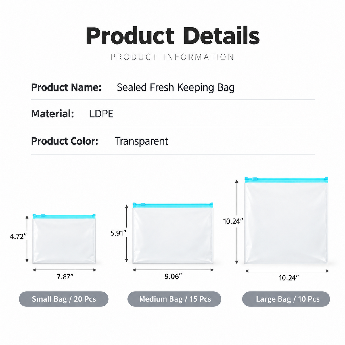 Reusable Food Storage Bags – Leakproof Slider Seal, Freezer Safe