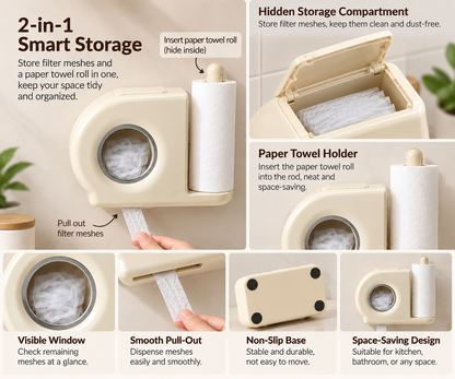 Wall-Mounted Kitchen Storage Organizer
