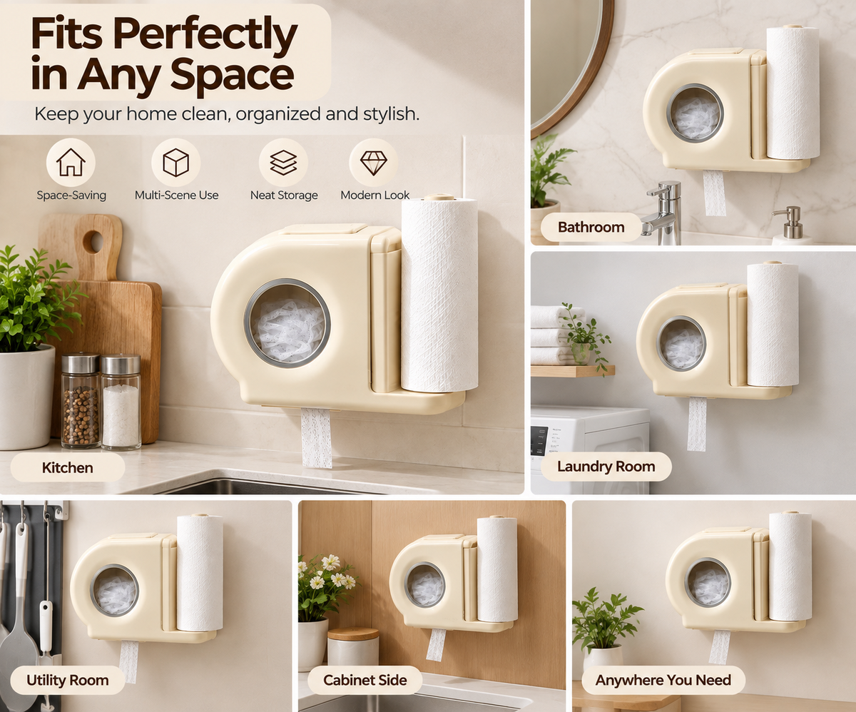 Wall-Mounted Kitchen Storage Organizer