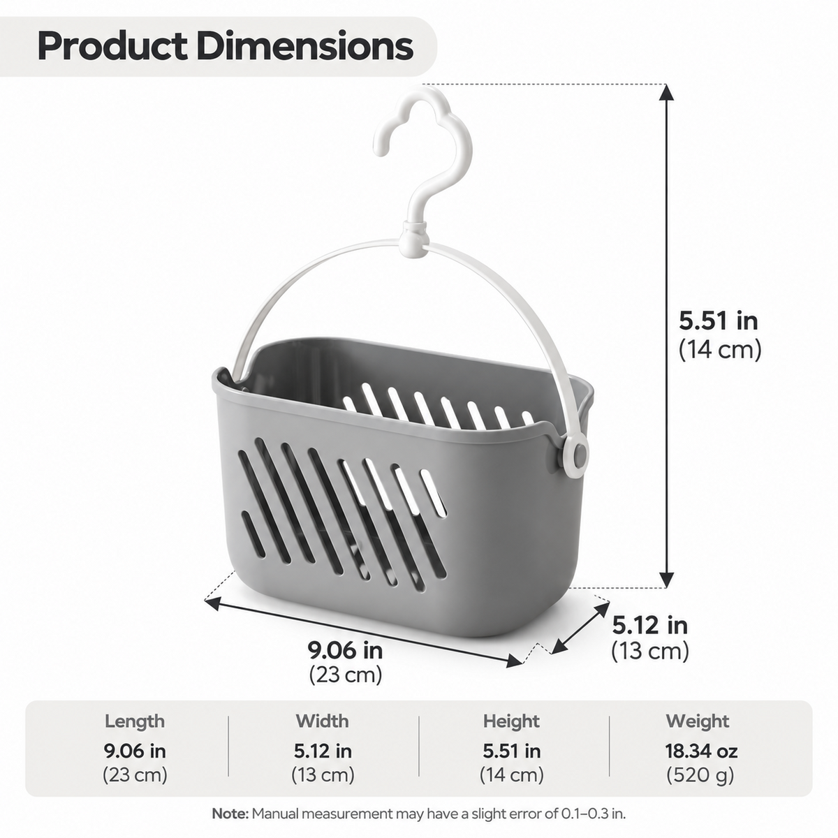 Hanging Storage Basket with Hooks