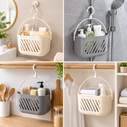 Hanging Storage Basket with Hooks