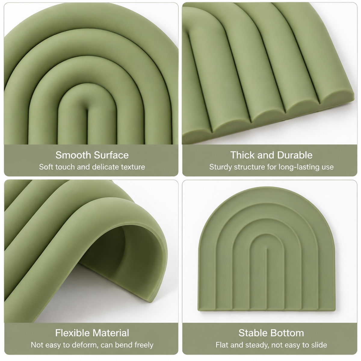 Rainbow Silicone Trivet Mat